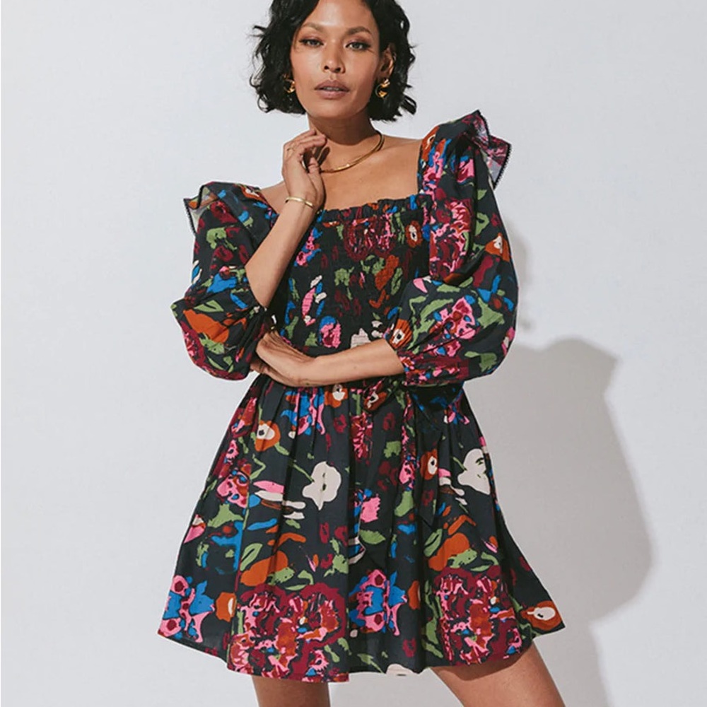 NWT Cleobella Kira Mini Dress / Garden Floral / Size XS